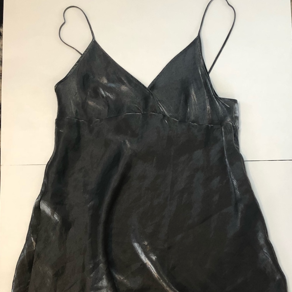 Vintage slip dress metallic gray SIZE XXL